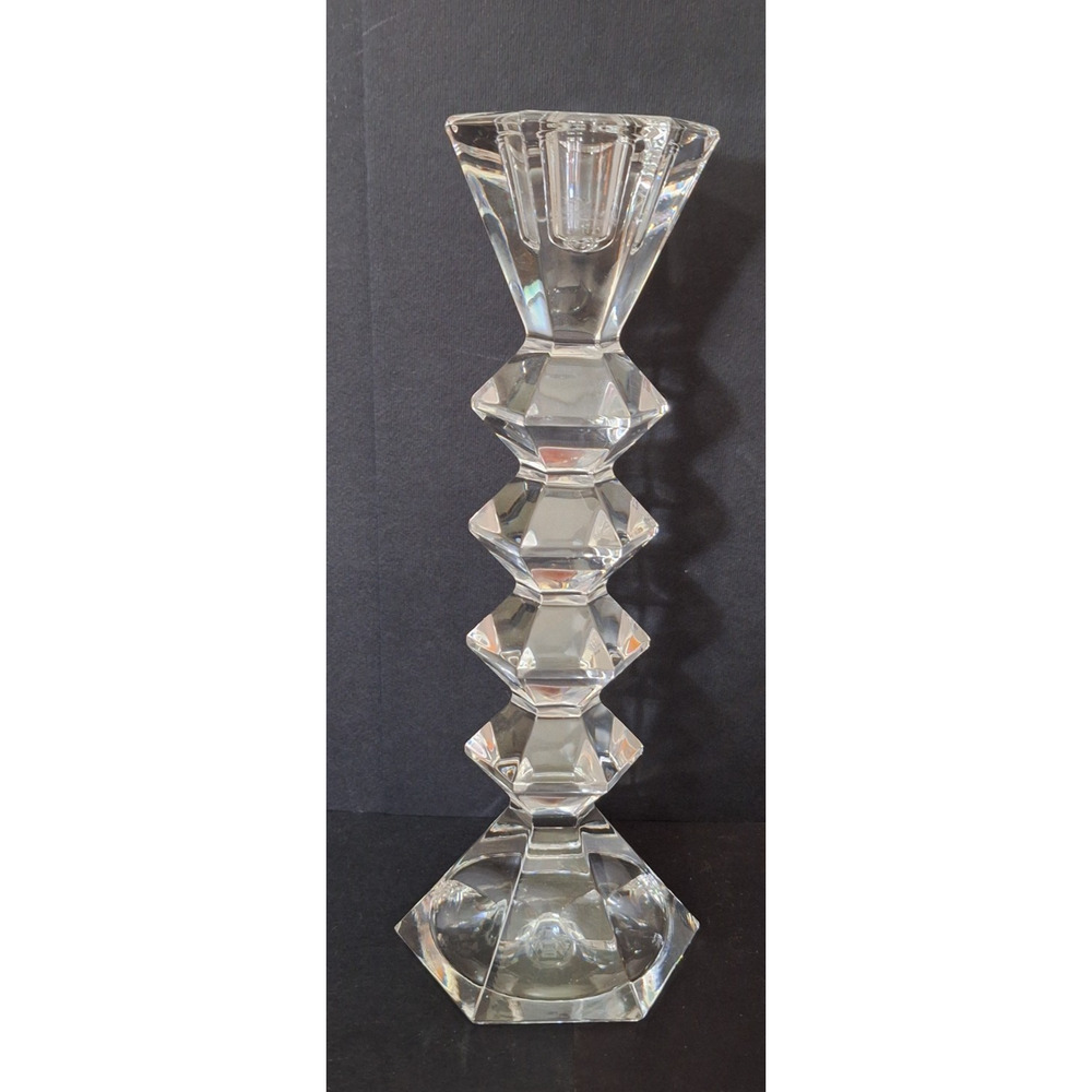 10" Shannon 24% Lead Crystal Elegant Candlestick